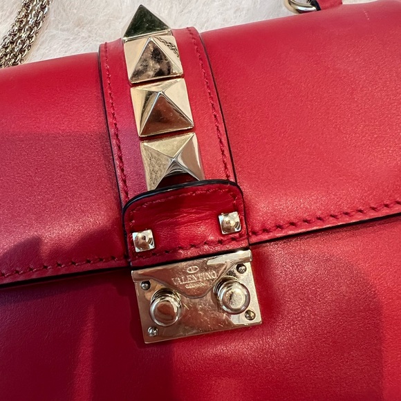 Valentino Small Glam Rock Red Bag - Picture 5 of 12